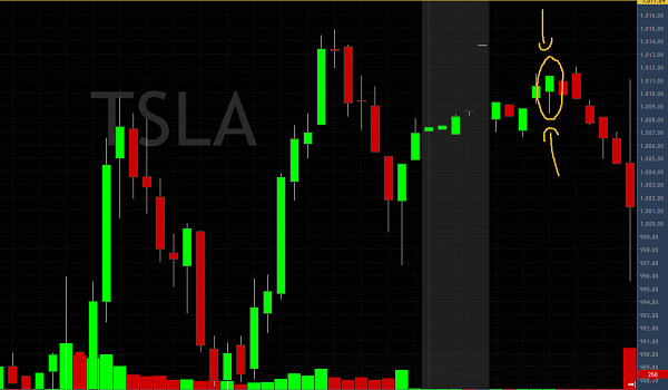 tsla hammer chart